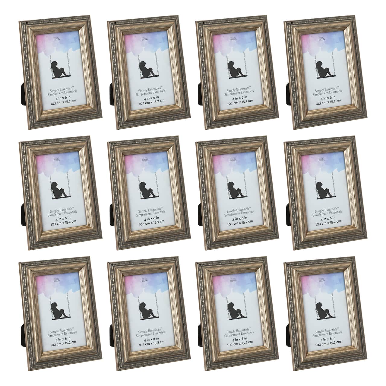 12 Pack: Silver Scallop Edge 4" x 6" Frame, Simply Essentials™ by Studio Décor®